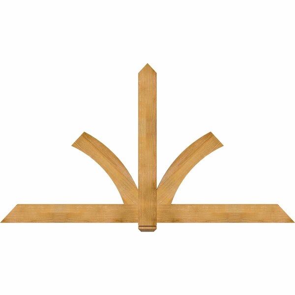 Ekena Millwork Redmond Rough Sawn Timber Gable Bracket, Western Red Cedar, 96"W x 52"H x 2"D x 6"F, 13/12 Pitch GBW096X52X0206RED00RWR - main